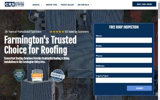 Connecticut Roofing Solutions of Farmington website
