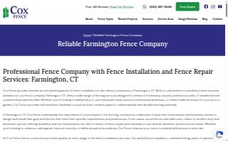 Cox Fence of Farmington website