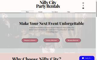 Nifty City Party Rentals of Farmington website