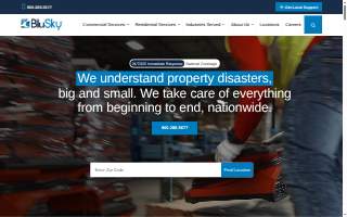 BluSky Restoration Contractors of Glastonbury website