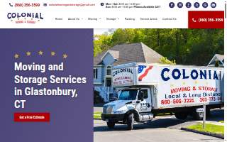 Colonial Moving & Storage of Glastonbury website