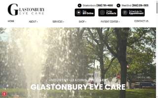 Glastonbury Eye Care website