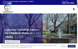 Glastonbury Orthodontics website
