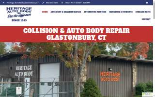 Heritage Auto Body website