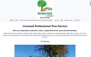 LaPila Arborists and Design website