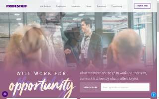 PrideStaff website