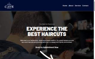 Cave Barbershop Everett website