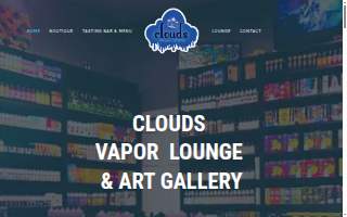 CLOUDS Vapors & Lounge website