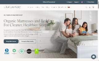 Naturepedic Organic Mattress Store Bellevue website