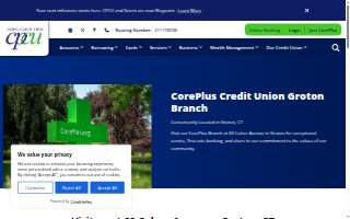 CorePlus Credit Union Groton website