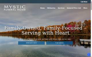 Mystic Funeral Home website
