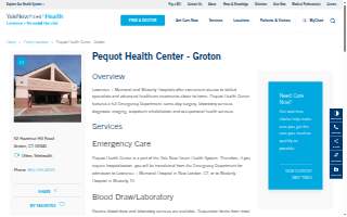Pequot Health Center website