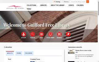 Guilford Free Library website