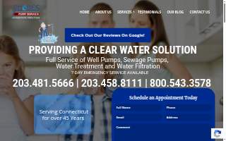 Rhodes Pump Service website