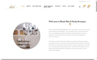 Blush Skin and Body Boutique website