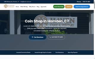 Haven Coin and Jewelry website