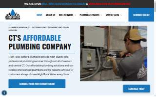 High Rock Water Plumbing CT website