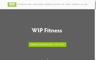 WIP Fitness website