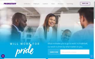 PrideStaff website