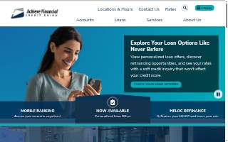 Achieve Financial Credit Union of Meriden website