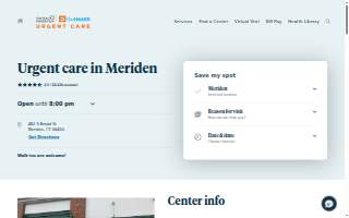 Hartford HealthCare-GoHealth Urgent Care website