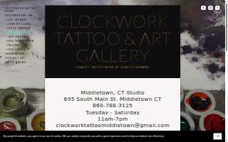Clockwork Tattoo and Art Gallery of Middletown website