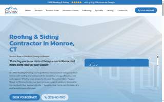 CMW Roofing & Siding of Monroe website