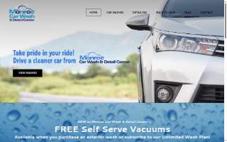 Monroe Car Wash & Detail Center website