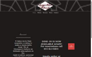 Giuseppe's Italian Pizzeria website