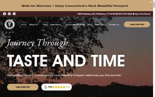 Tranquillity Vineyard & Winery of Naugatuck website