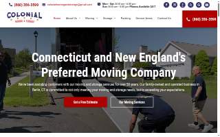 Colonial Moving & Storage of New Britain website