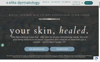Elite Dermatology Physicians website