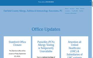 Fairfield County Allergy, Asthma & Immunology Associates, PC website