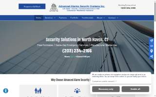 Advanced Alarms Security Systems Inc. of New Haven website