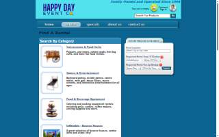 Happy Days Vending & Rentals website