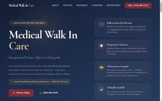 Medical Walk In Care of New Haven website