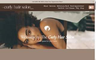 The Curly Hair Salon website