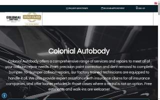 Colonial Auto Body website