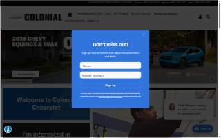 Colonial Chevrolet website