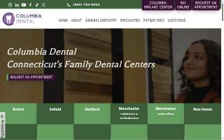 Columbia Dental of New London website