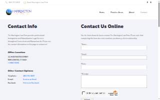 Harrington Law Firm LLC website