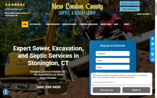 New London County Septic & Excavation website