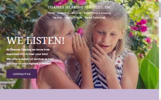 Thames Hearing Services of New London website