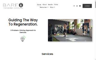 Bare Training Systems website