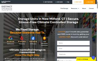 Distinct Storage website