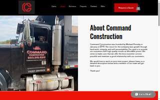 Command Construction LLC website