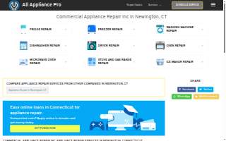 Commercial Appliance Repair website