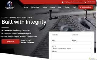 Legacy Built Renovations website