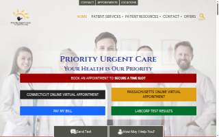 Priority Urgent Care Newington website