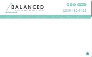 Balanced Pilates and Barre Studio website